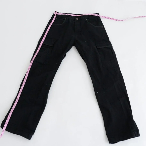 Tough Duck Black Thick Cotton Cargo Pants Size  34x32 - Picture 3 of 16